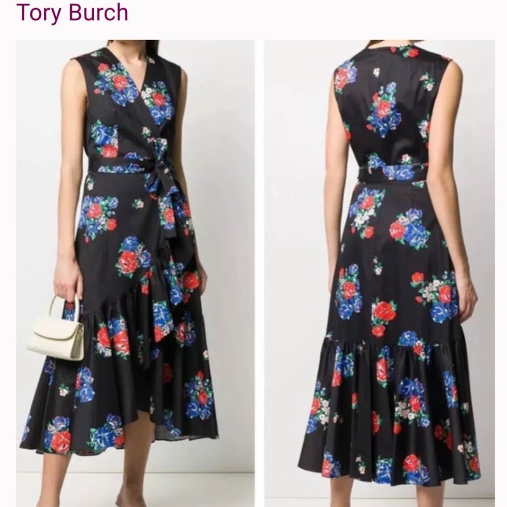 Tory Burch Black Floral Women's Dress